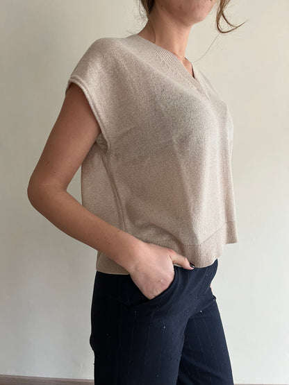 Gilet lurex scollo V art. D80285 TENSIONE IN