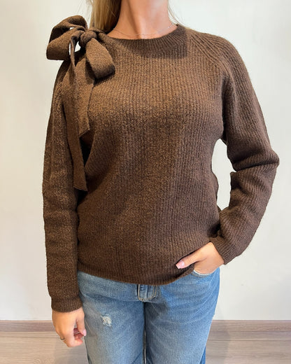 Maglia fiocco su collo art. 77254F VICOLO