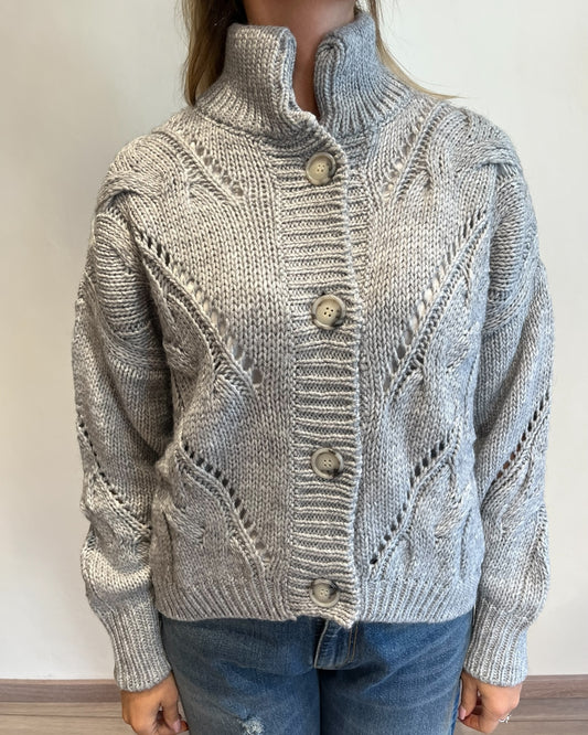 Cardigan lavorato con bottoni art. 33046F VICOLO