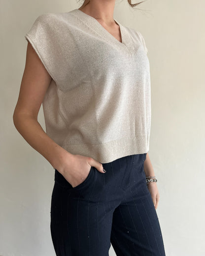 Gilet lurex scollo V art. D80285 TENSIONE IN