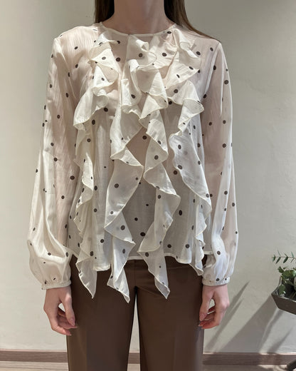 Blusa pois e volant art. C1MQEDY000 PLEASE