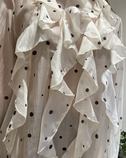 Blusa pois e volant art. C1MQEDY000 PLEASE