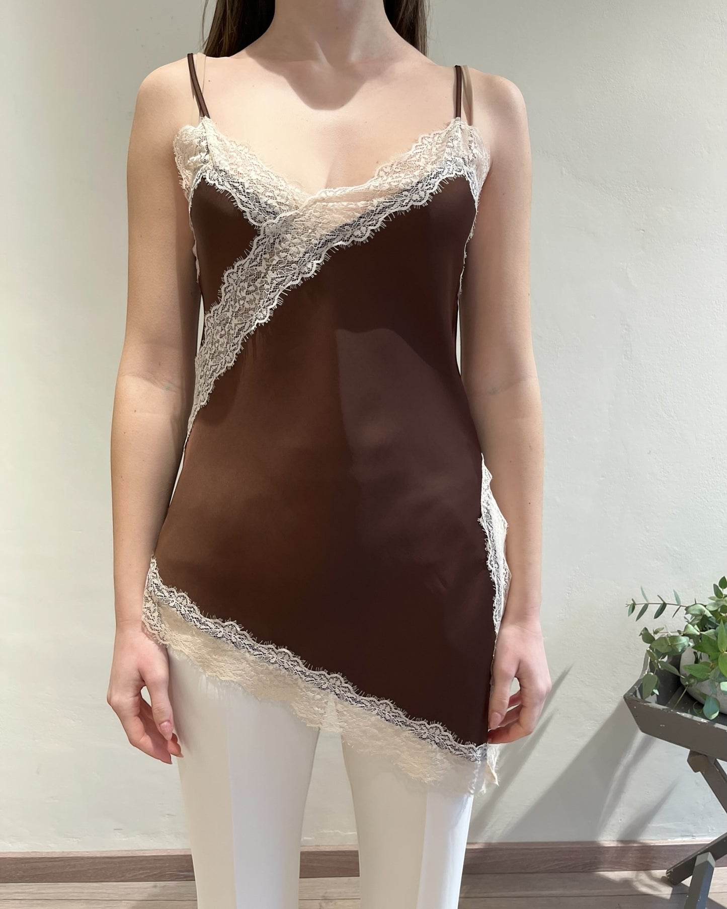 Top raso e pizzo art. RIP0LBA IMPERIAL