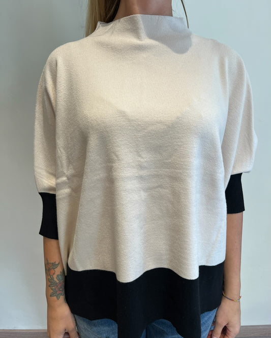 Maglia scatoletta doppio colore art. JN1077 CHEAP&CHIC