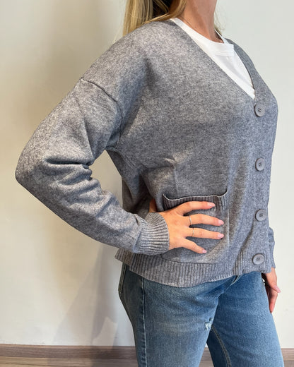 Cardigan bottoni e tasche art. AL0568 CHEAP&CHIC