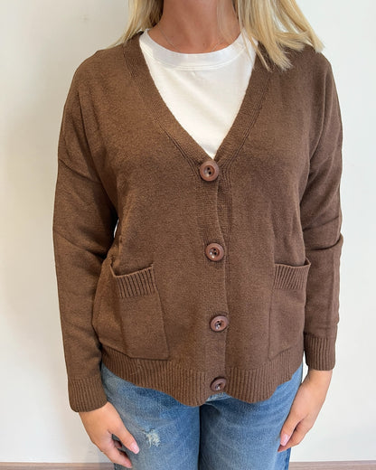 Cardigan bottoni e tasche art. AL0568 CHEAP&CHIC