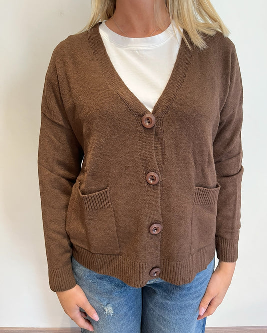 Cardigan bottoni e tasche art. AL0568 CHEAP&CHIC