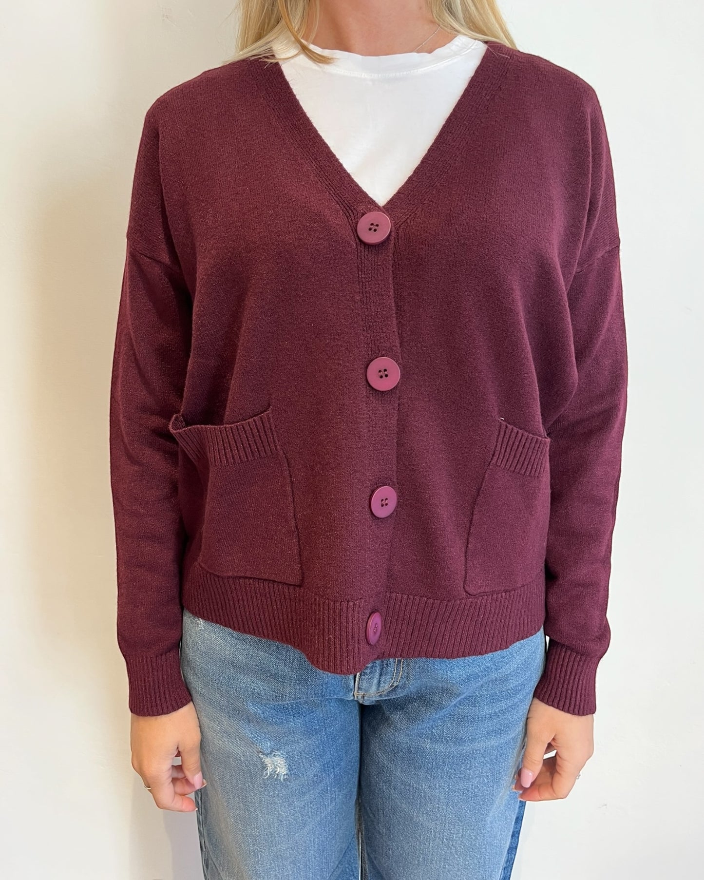 Cardigan bottoni e tasche art. AL0568 CHEAP&CHIC