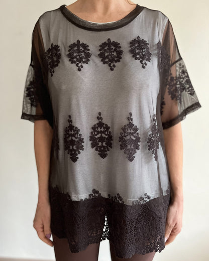 Maglia pizzo con top art. P26LU001 DEJAVU