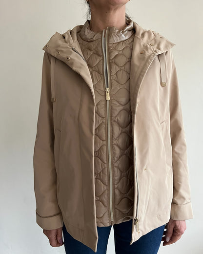 Giacchetto con gilet  con cappuccio art. 27S.SA.021.09 SATINETTE
