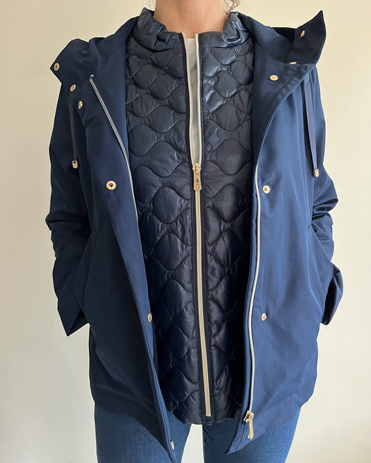 Giacca doppia con cappuccio art. 27S.SA.021.09 SATINETTE