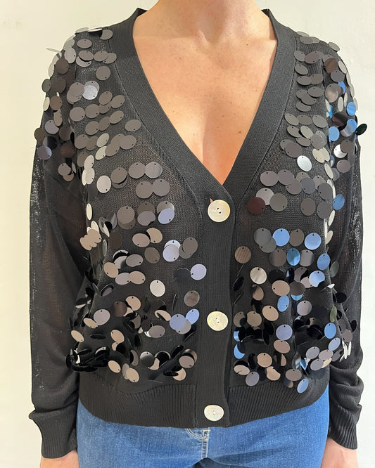 Cardigan con paillettes art. DS6256 SHEIS