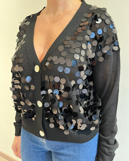 Cardigan con paillettes art. DS6256 SHEIS