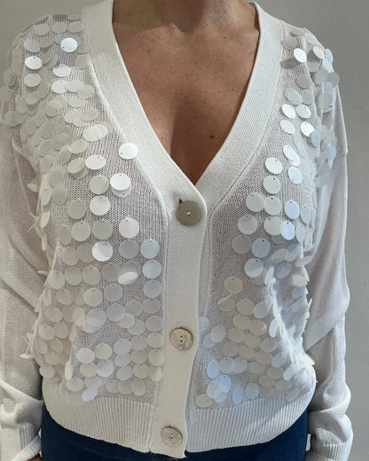 Cardigan con paillettes art. DS6256 SHEIS