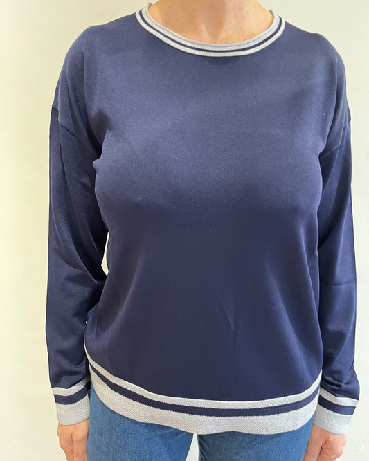 Maglia con girocollo in lurex art. DS6441 SHEIS