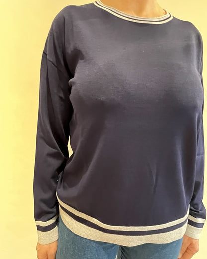 Maglia con girocollo in lurex art. DS6441 SHEIS