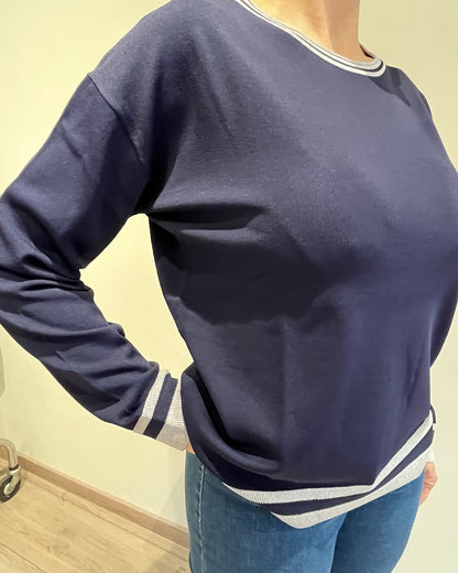 Maglia con girocollo in lurex art. DS6441 SHEIS