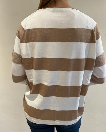 Maglia girocollo rigata lurex art. DS6421 SHEIS