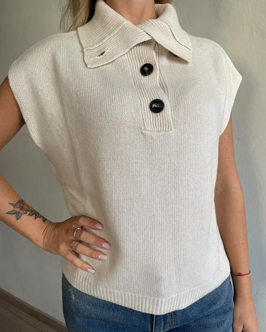 Gilet collo alto e bottoni art. D80966 TENSIONE IN