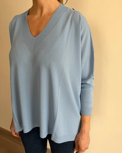 Maglia scatoletta scollo V art. 101508 CHEAP&CHIC