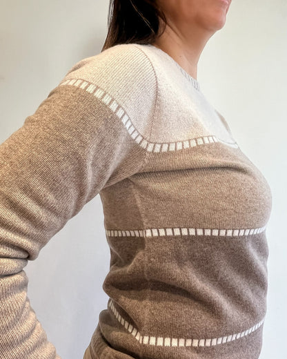 Maglia girocollo tre colori art. 4360 CARLA FERRONI