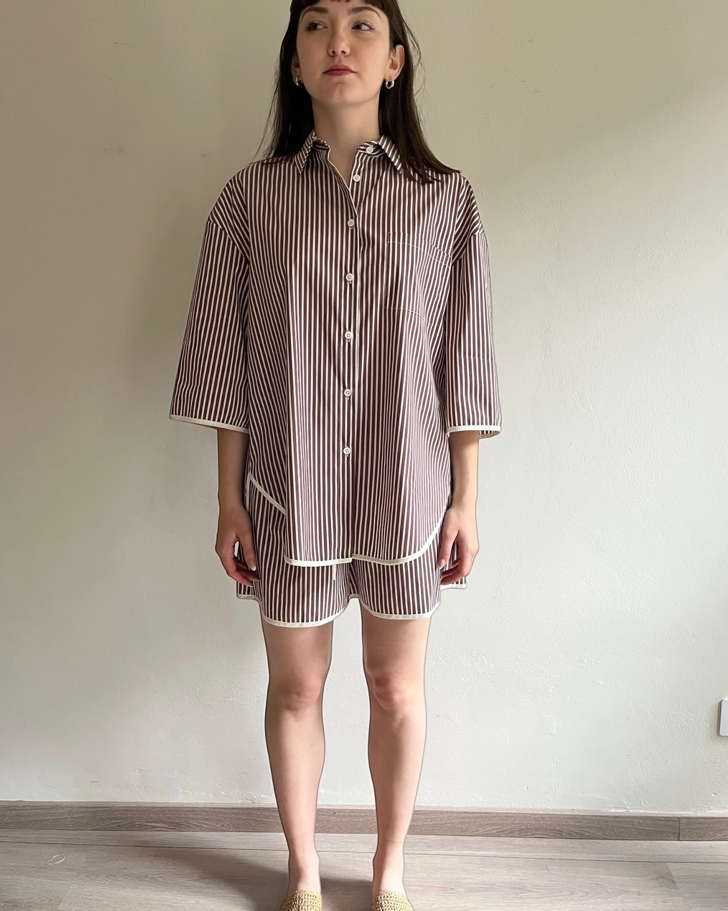 Camicia over righe art. TAB2355 VICOLO