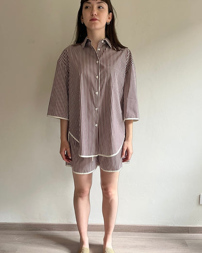 Camicia over righe art. TAB2355 VICOLO