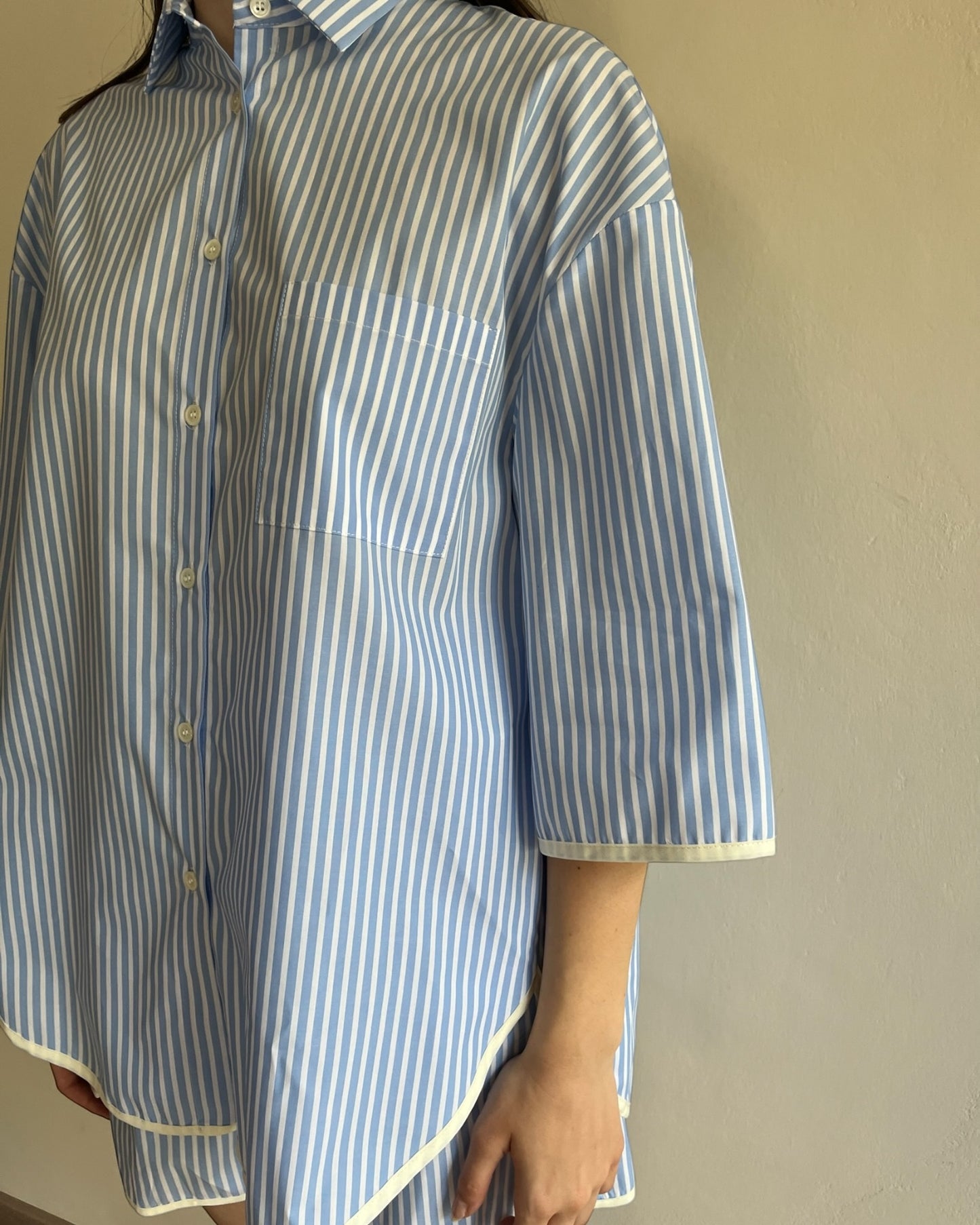 Camicia over righe art. TAB2355 VICOLO