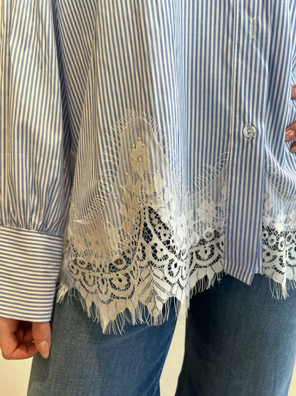 Camicia righe con pizzo art. 19111/2 CHEAP&CHIC