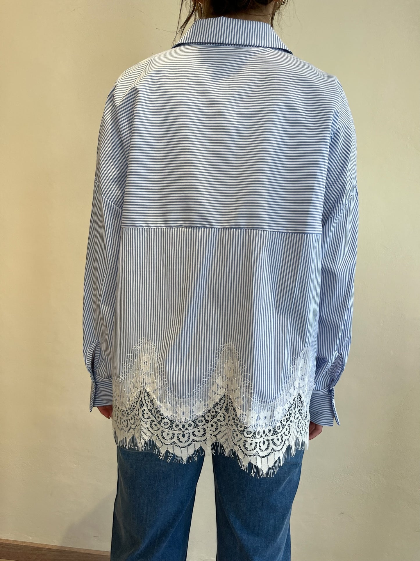 Camicia righe con pizzo art. 19111/2 CHEAP&CHIC