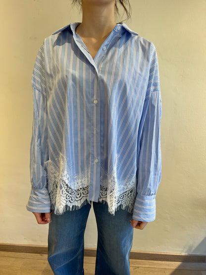 Camicia righe con pizzo art. 19111/2 CHEAP&CHIC