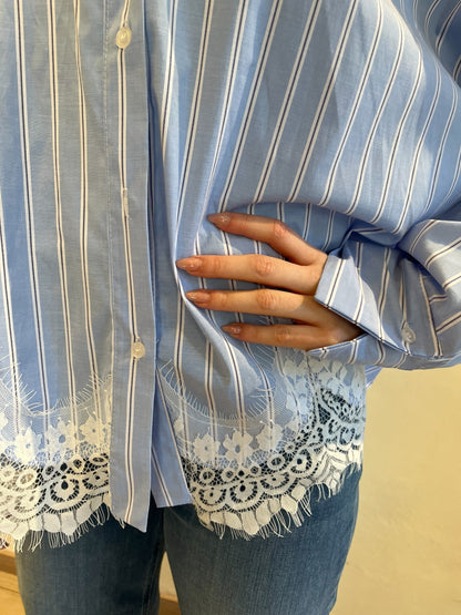 Camicia righe con pizzo art. 19111/2 CHEAP&CHIC