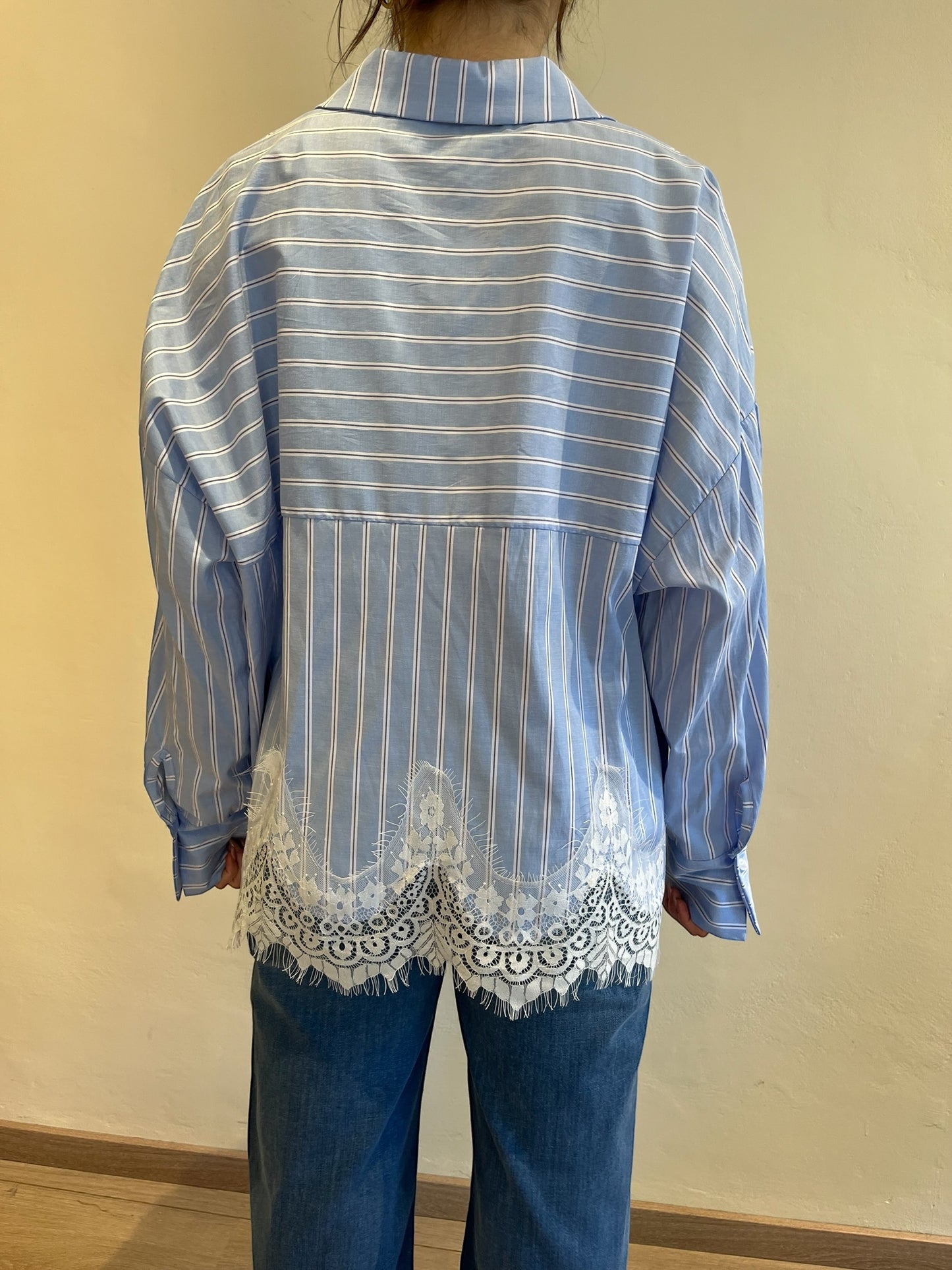 Camicia righe con pizzo art. 19111/2 CHEAP&CHIC
