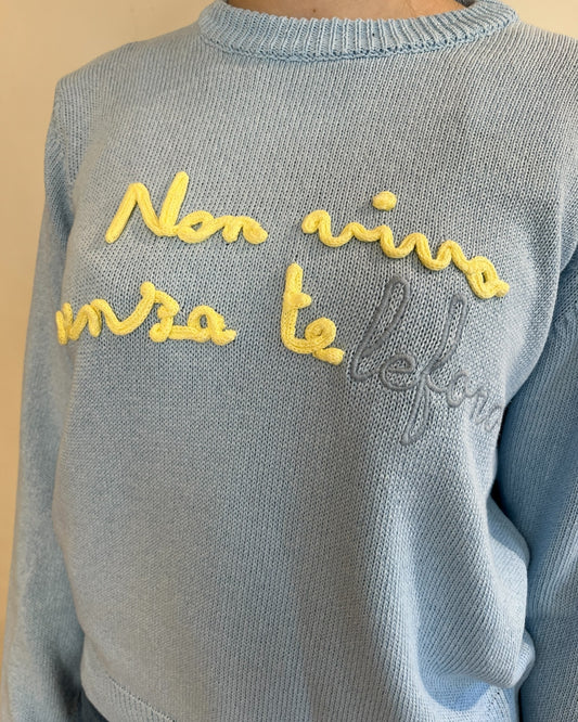 Maglia “Non vivo senza te lefono” art. 1655-03 CHEAP&CHIC