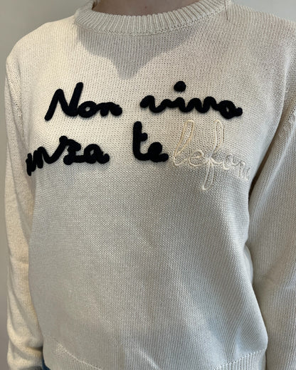 Maglia “Non vivo senza te lefono” art. 1655-03 CHEAP&CHIC