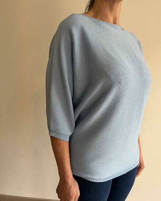 Maglia scollo barca lurex art. L87XBF GRUX Lola by Sandro Ferrone