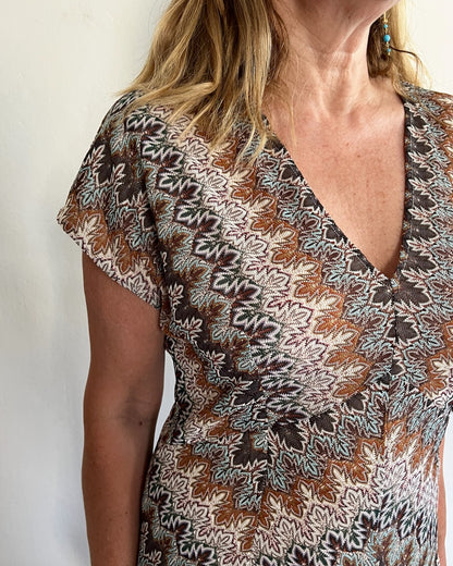 Abito fantasia in maglia art.70302 CARLA FERRONI