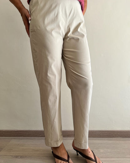 Pantalone dritto con risvolto art.70323 CARLA FERRONI