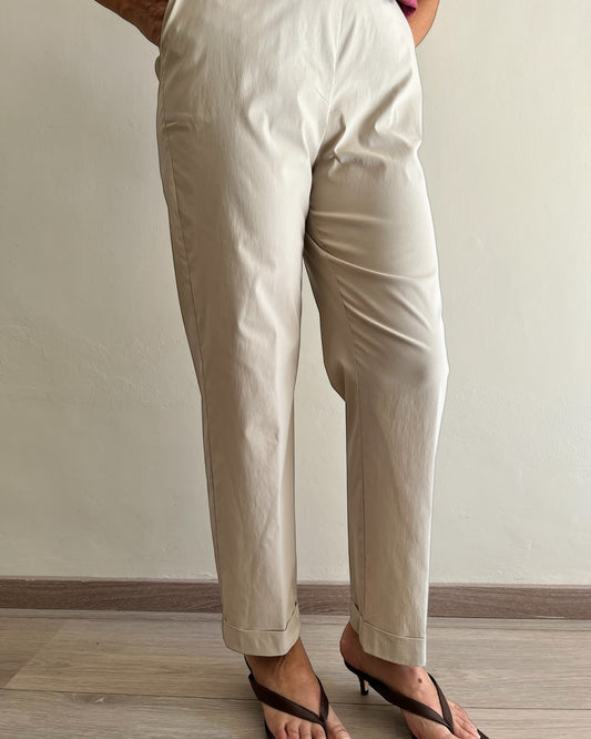 Pantalone dritto con risvolto art.70323 CARLA FERRONI