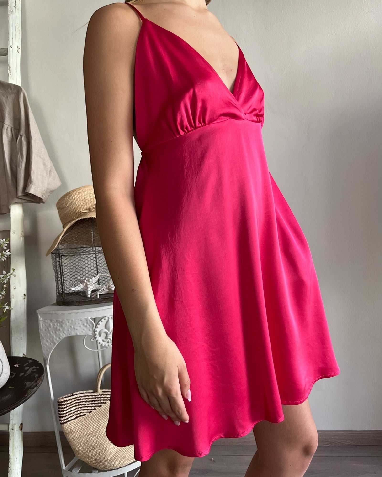 Vestito Lungo Vicolo Abito Corto Vestito Estivo Abito Vicolo Rosso Abito Corto In Raso TD2443