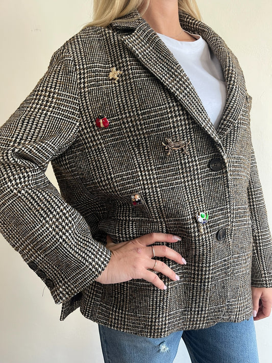 Giacca c/spille a quadri art. 26B1370 TENSIONE IN