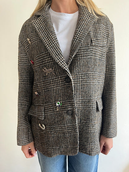 Giacca c/spille a quadri art. 26B1370 TENSIONE IN