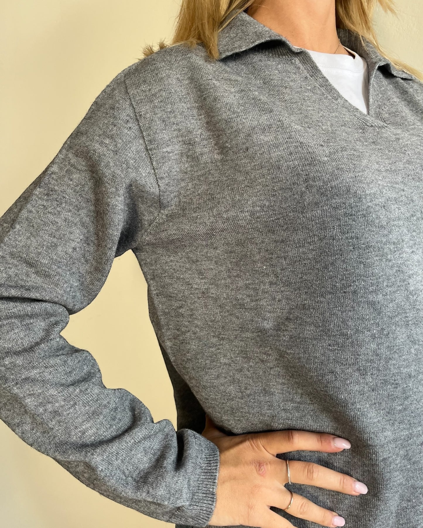 Polo scollo V manica lunga art. 520913 CHEAP&CHIC