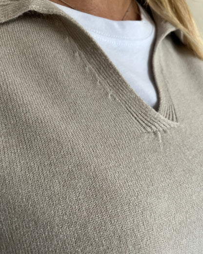 Polo scollo V manica lunga art. 520913 CHEAP&CHIC