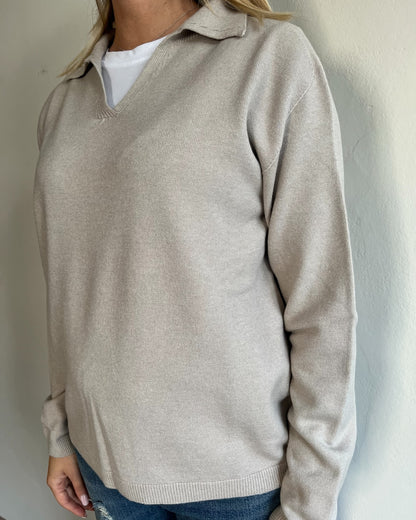 Polo scollo V manica lunga art. 520913 CHEAP&CHIC