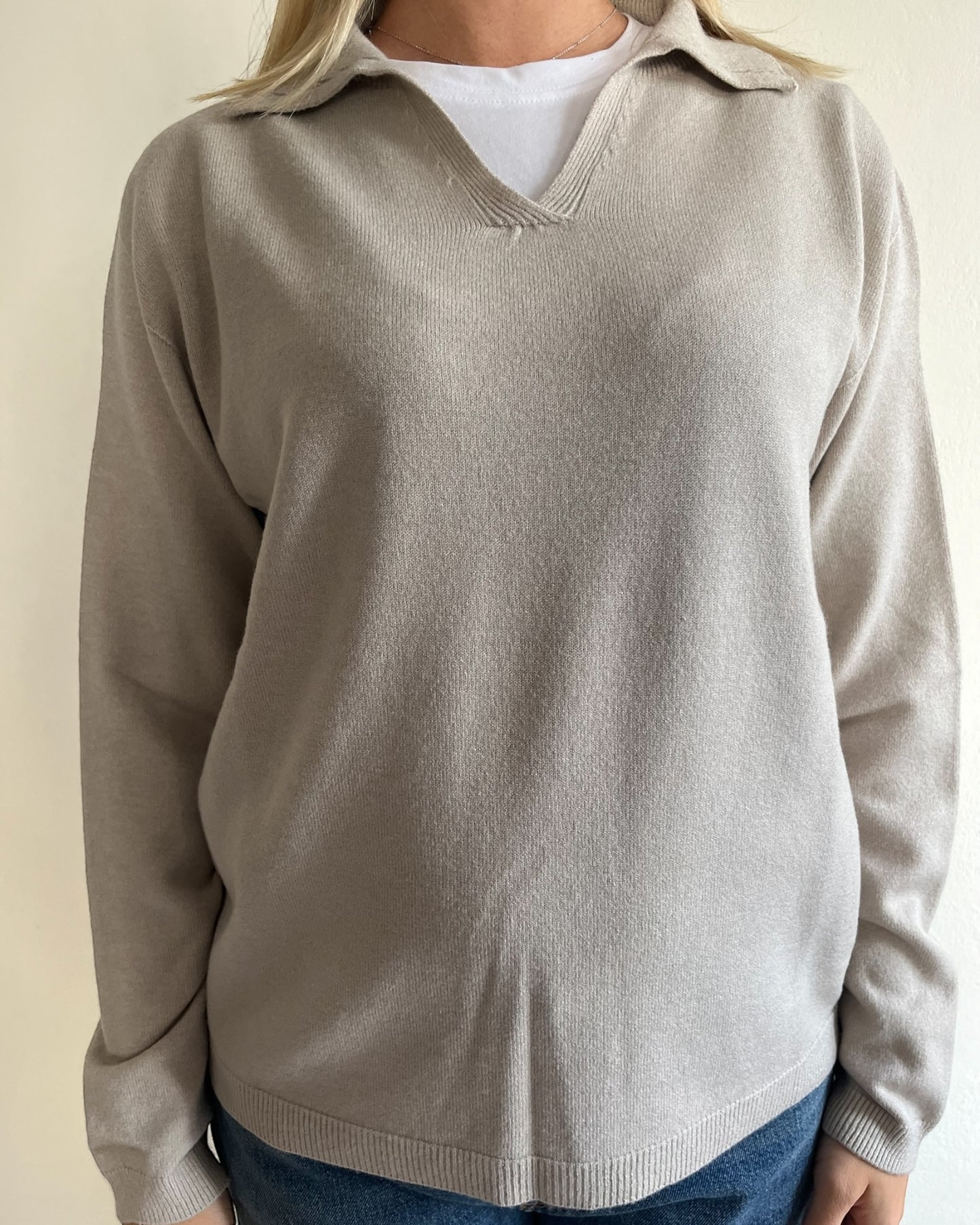 Polo scollo V manica lunga art. 520913 CHEAP&CHIC
