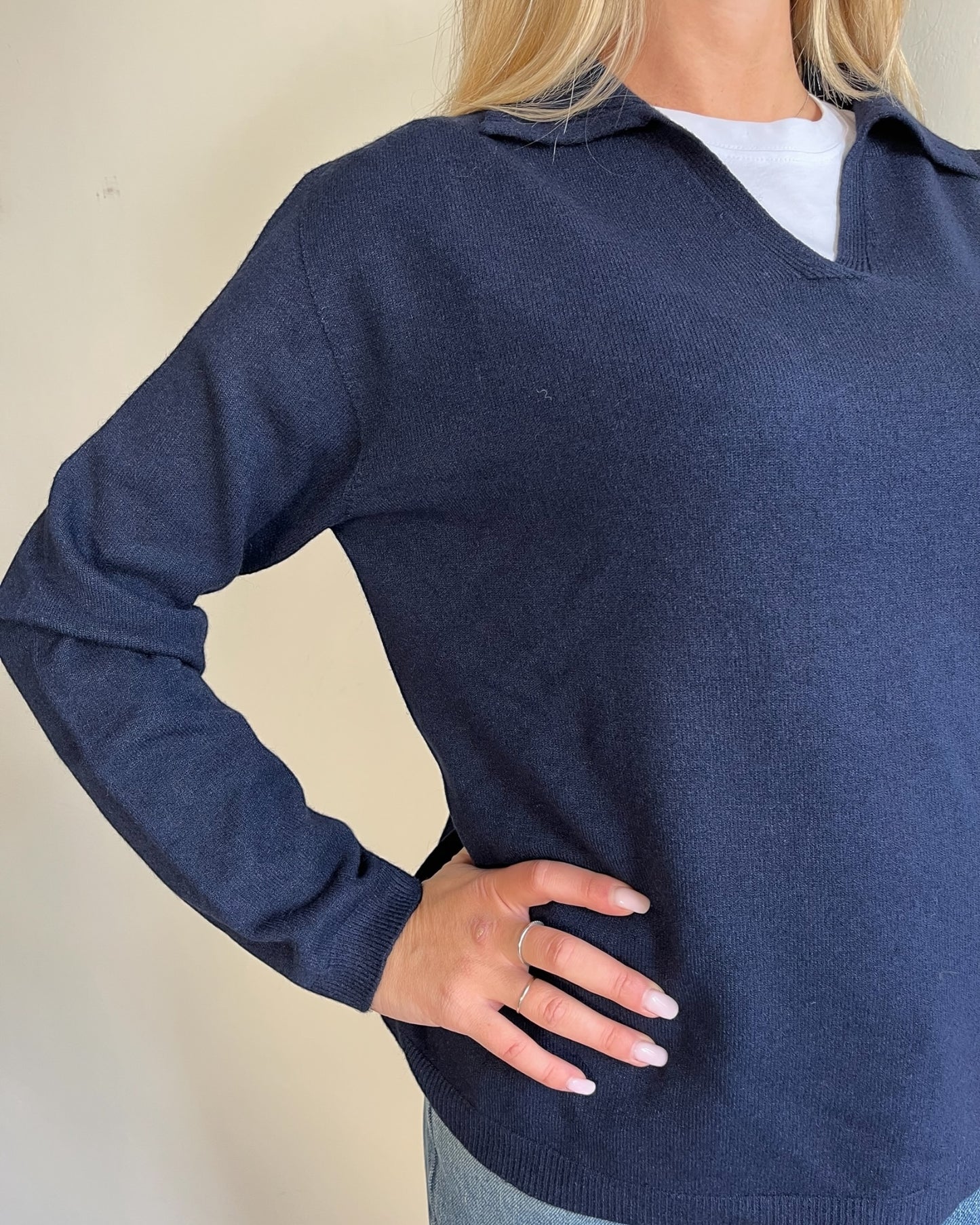 Polo scollo V manica lunga art. 520913 CHEAP&CHIC