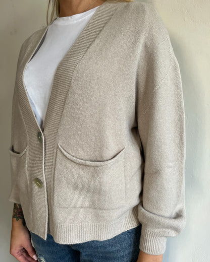 Cardigan crop con tasche art. 57058 CHEAP&CHIC