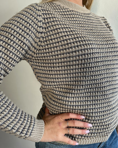 Maglia girocollo traforata con lurex art. 54024 AMARYNTH