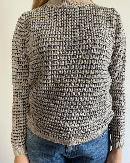 Maglia girocollo traforata con lurex art. 54024 AMARYNTH